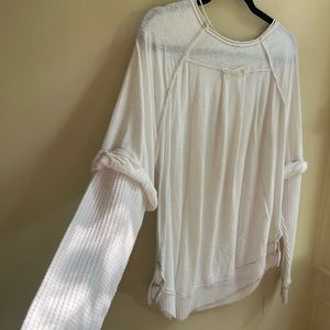 White Free People Henley